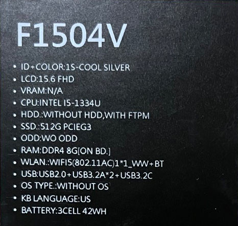 لپ تاپ ایسوس F1504VA Core i5-1334U/8GB RAM/512GB SSD