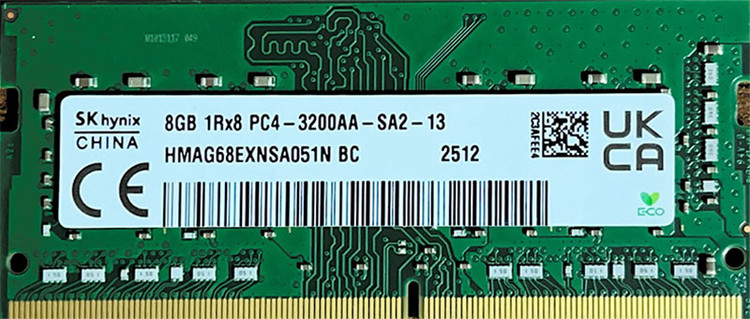 رم نوت بوک 8GB-3200MHZ اورجینال