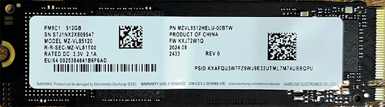 اس اس دی اینترنال سامسونگ مدل MZ-VL85120 ظرفیت 512 گیگابایت